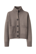 Strickjacke weit choco