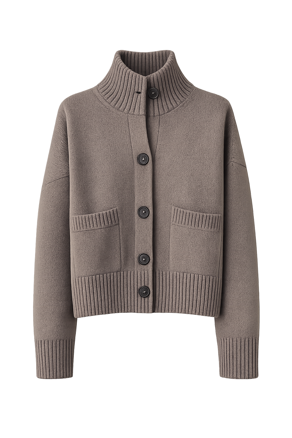 Strickjacke weit choco