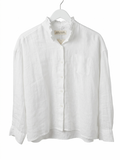 Bluse Leinen weiß