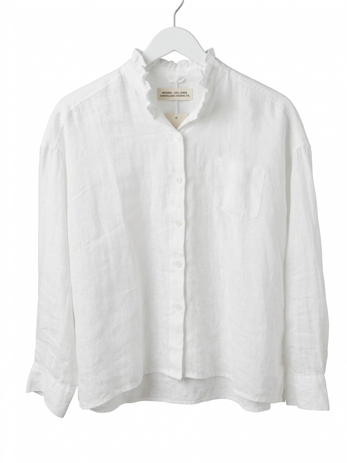 Bluse Leinen weiß