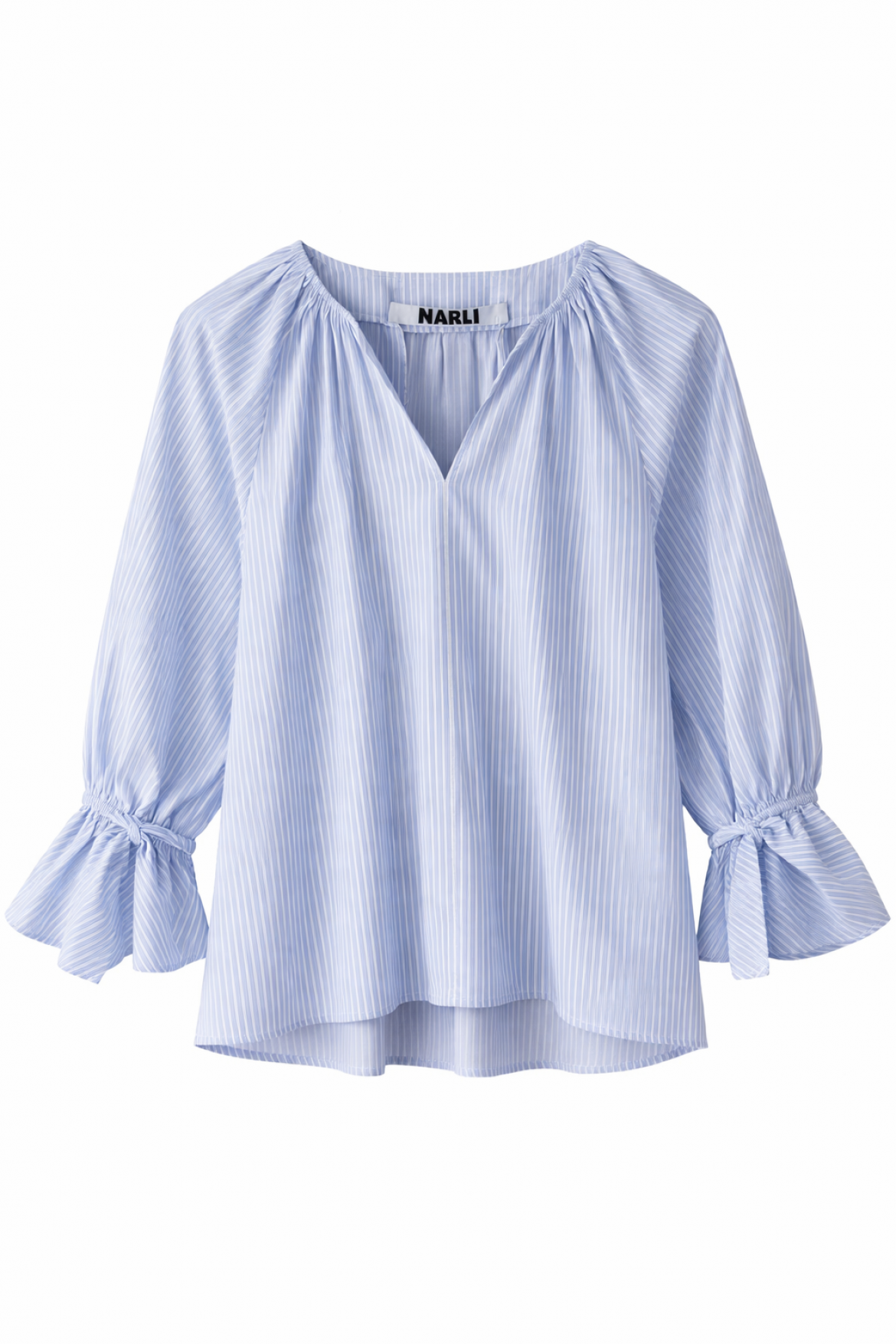 Bluse Volant blue stripe