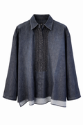 Rüschenbluse Jeans