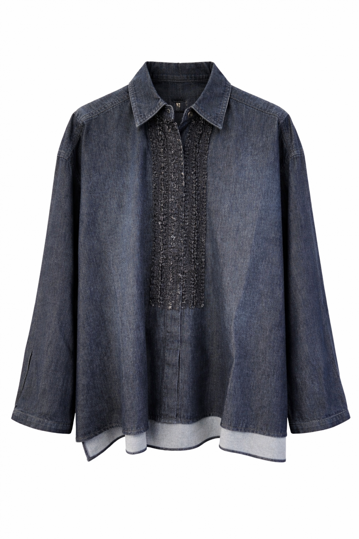 Rüschenbluse Jeans
